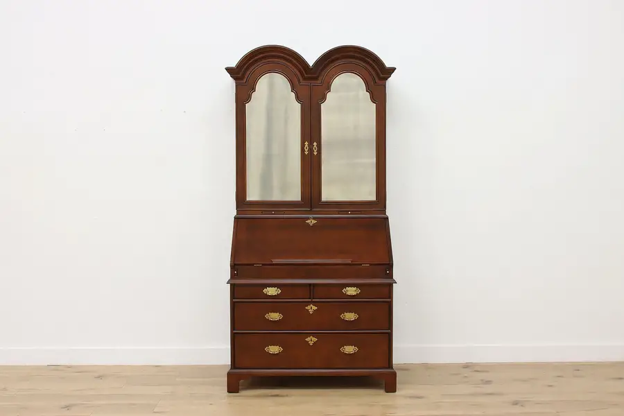 Photo of Georgian Vintage Walnut Secretary Desk & Bookcase Century