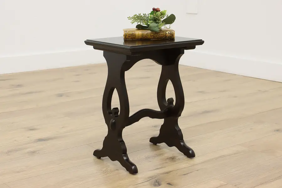 Photo of Tudor Antique Mahogany Chairside Table or Stand