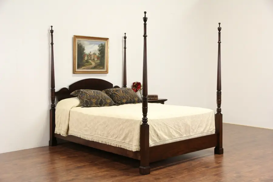 Main image of Harden Cherry Vintage Queen Size Poster Bed