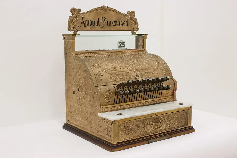 Photo of Victorian Antique Candy Store Bronze Cash Register, National