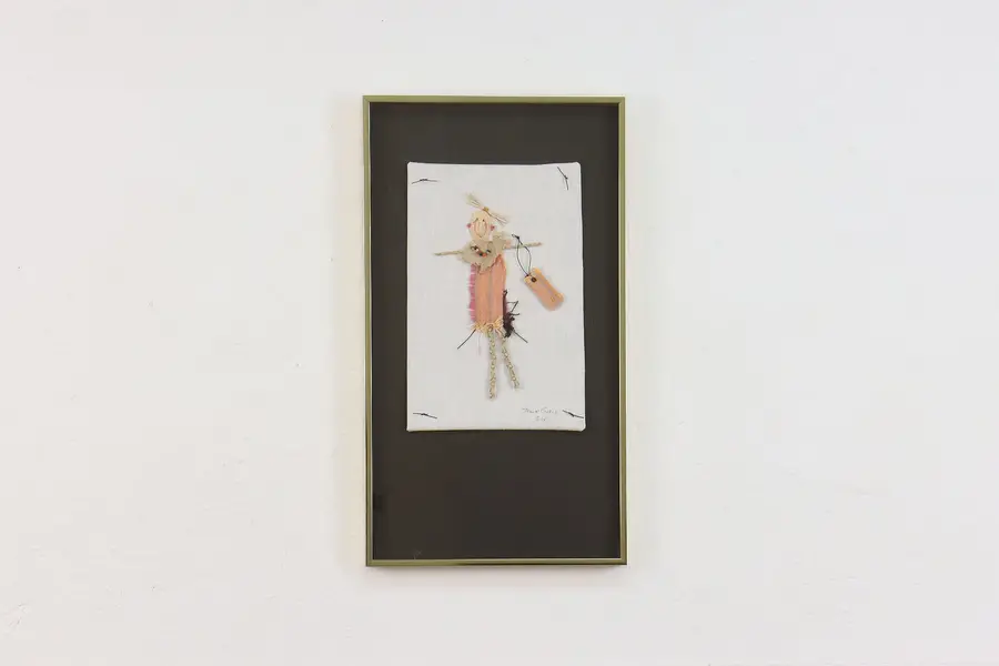 Photo of Natural Materials Figure Vintage Textile Art Webster 18.5"