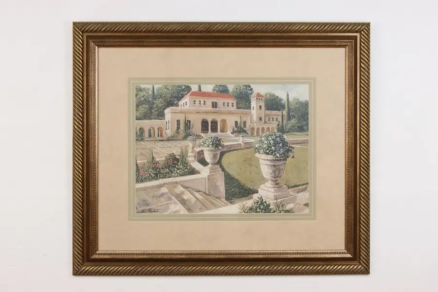 Photo of Spanish Countryside Villa Vintage Art Print Van Martin 40.5"