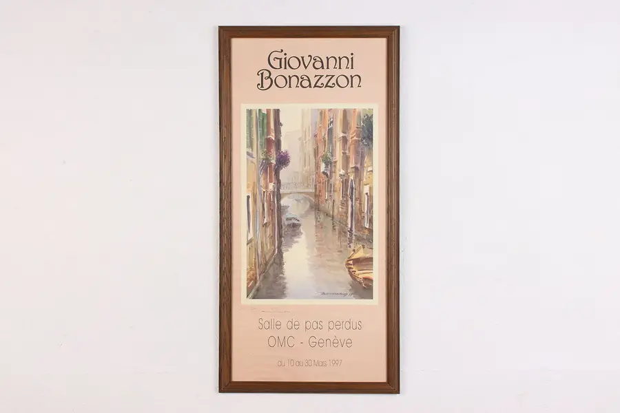 Photo of Giovanni Bonazzon 1997 Exhibition Poster Vintage Print 27.5"