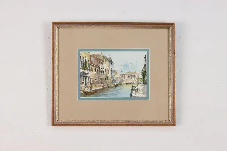 Photo of Venice Rialto Bridge Original Watercolor Bonazzon 12"