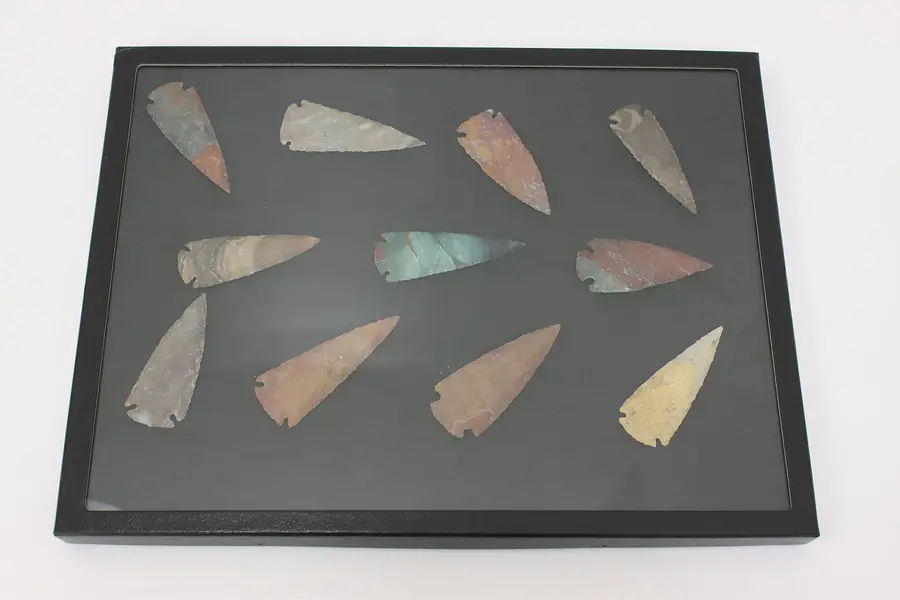 Photo of Set of 11 Antique Indigenous Stone Point & Arrowheads