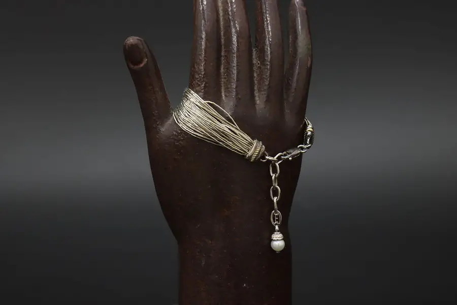 Photo of Sterling Silver 7.5" Beaded Bracelet w/ Pearl, Ecclissi