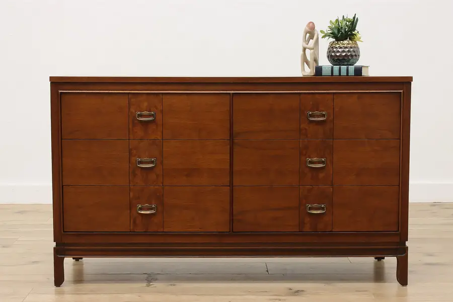 Photo of Midcentury Modern 1958 Vintage Walnut Dresser Basic Witz