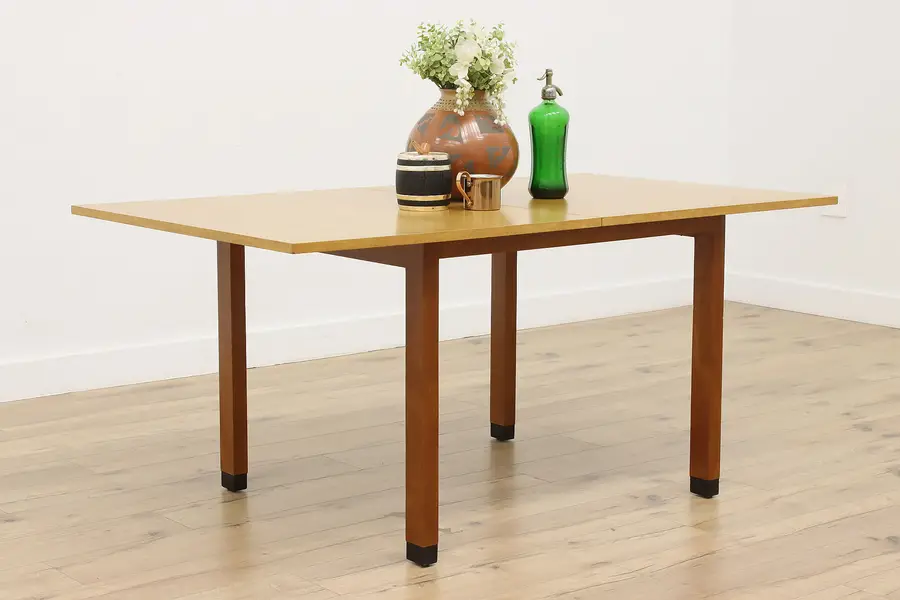 Photo of Midcentury Modern Vintage Flip Top Mahogany Table Dunbar