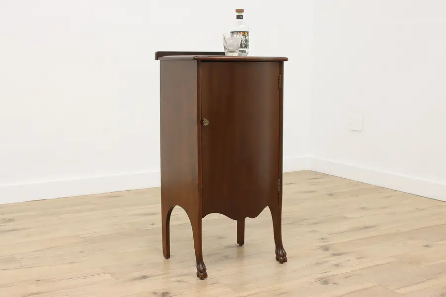 Photo of Art Nouveau Antique Mahogany Music, Bath or Wine Cabinet