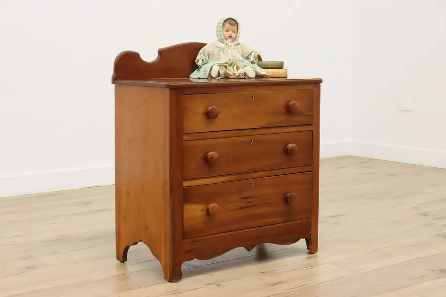 Photo of Victorian Antique Cherry Washstand Chest or Nightstand