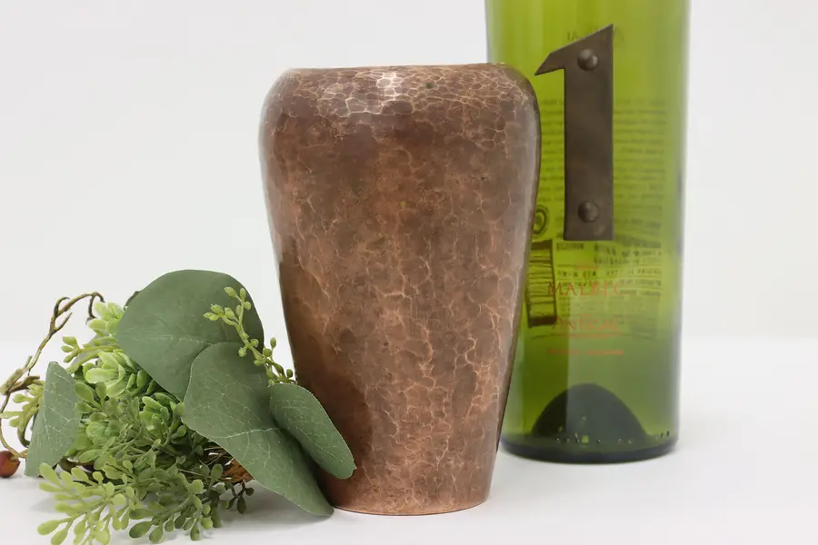 Photo of Hammered Copper Mexican Vintage Flower Vase, Ramon Ramirez