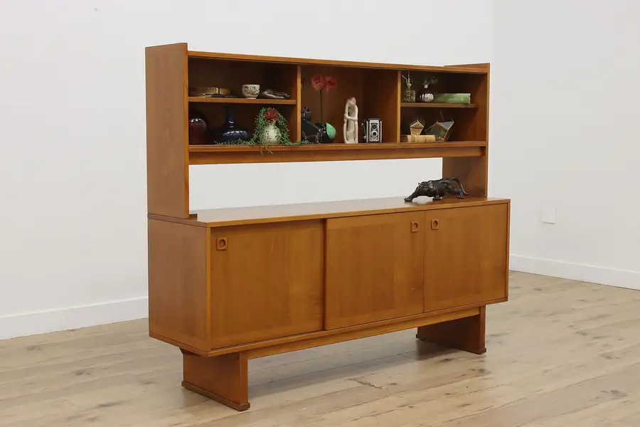 Photo of Midcentury Modern Vintage Teak Credenza Bar Bookcase Divider