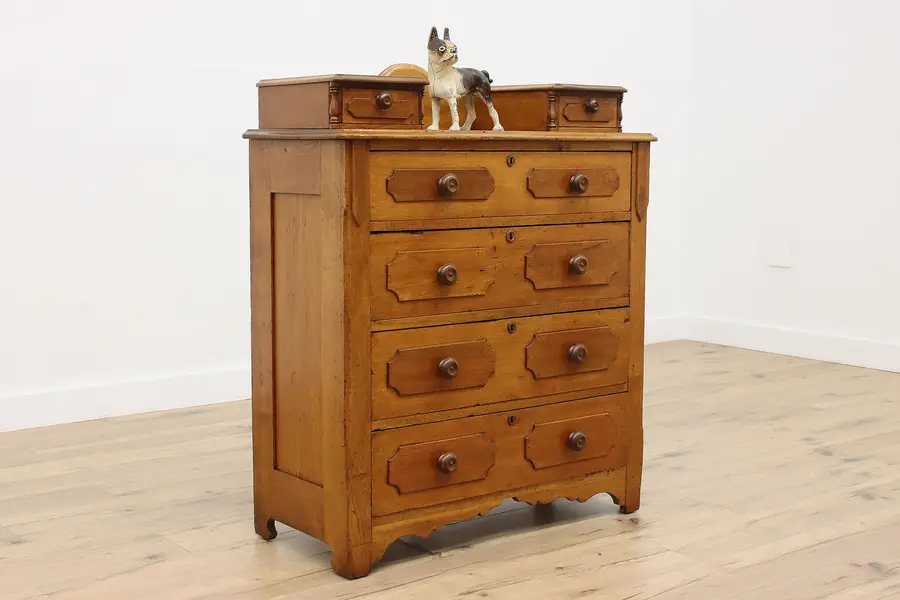 Photo of Victorian Antique Farmhouse Butternut Dresser, Jewelry Boxes