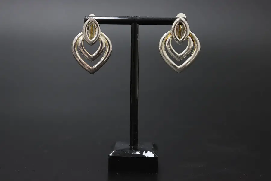 Photo of Pair of Sterling Silver Clip-On Earrings
