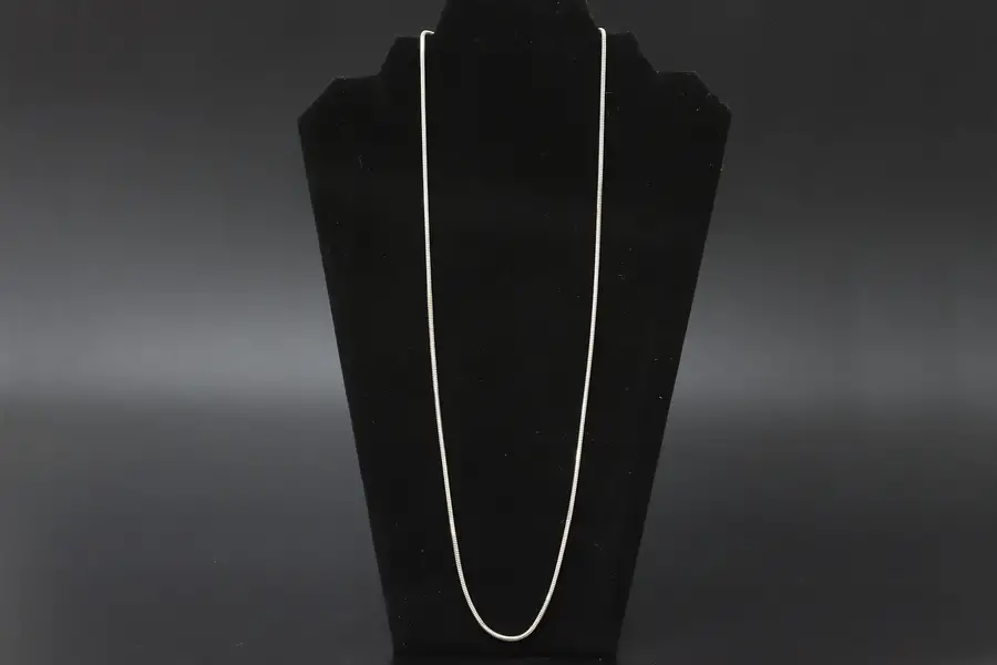Photo of Italian Sterling Silver 27" Round Snake Chain Necklace