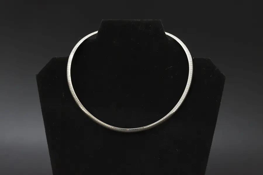 Photo of Italian Milor Sterling Silver 15" Omega Necklace
