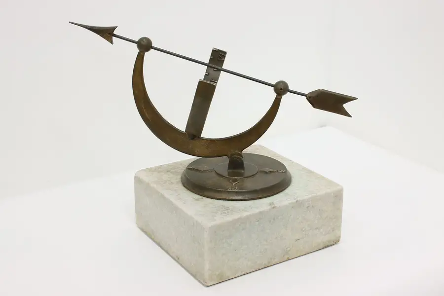 Photo of Bronze Vintage Garden Sundial Sculpture on Granite Base
