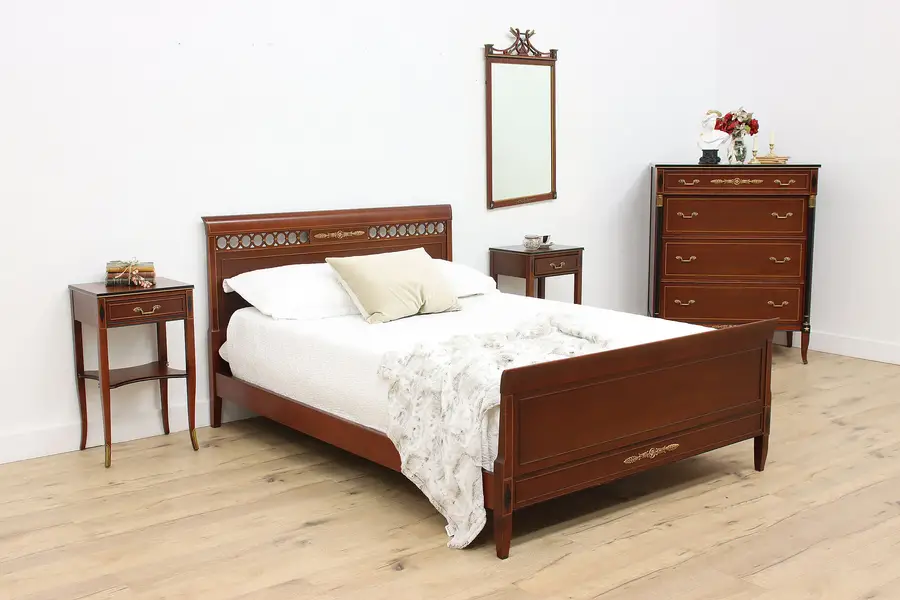 Photo of Empire Vintage 5 Pc Mahogany Full Double Bedroom Set, Rway