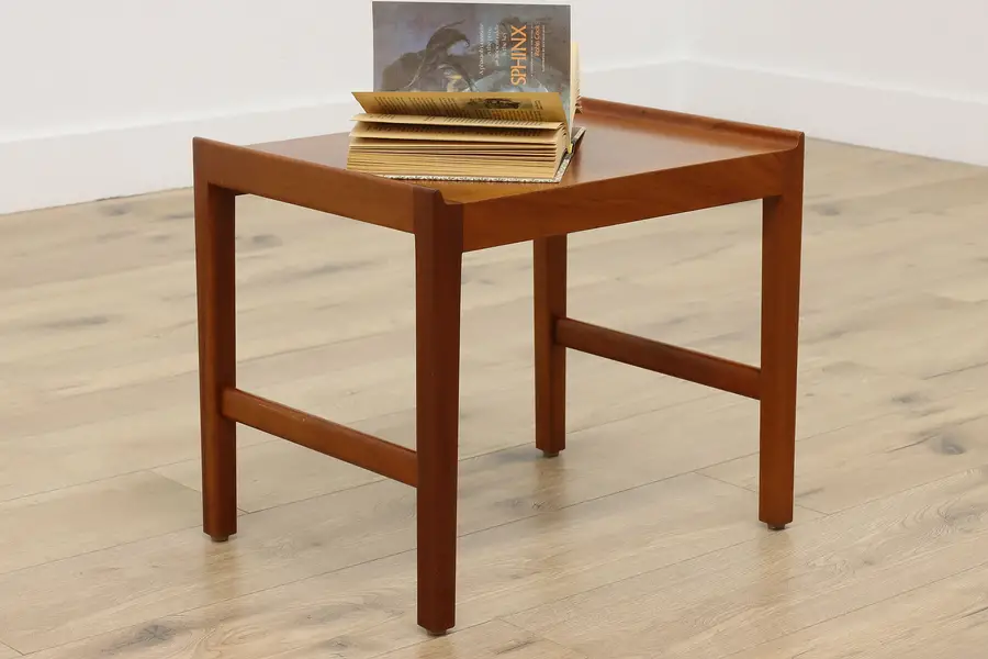 Photo of Midcentury Modern Vintage Teak Chairside End Table Skaraborg