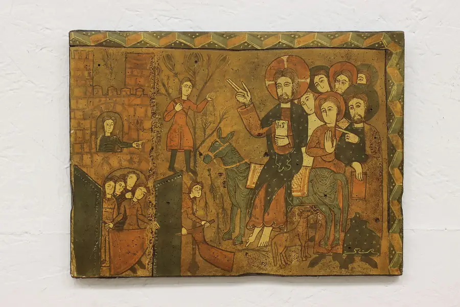 Photo of Jesus in Jerusalem Replica Spanish Plaque Rockwill 15"