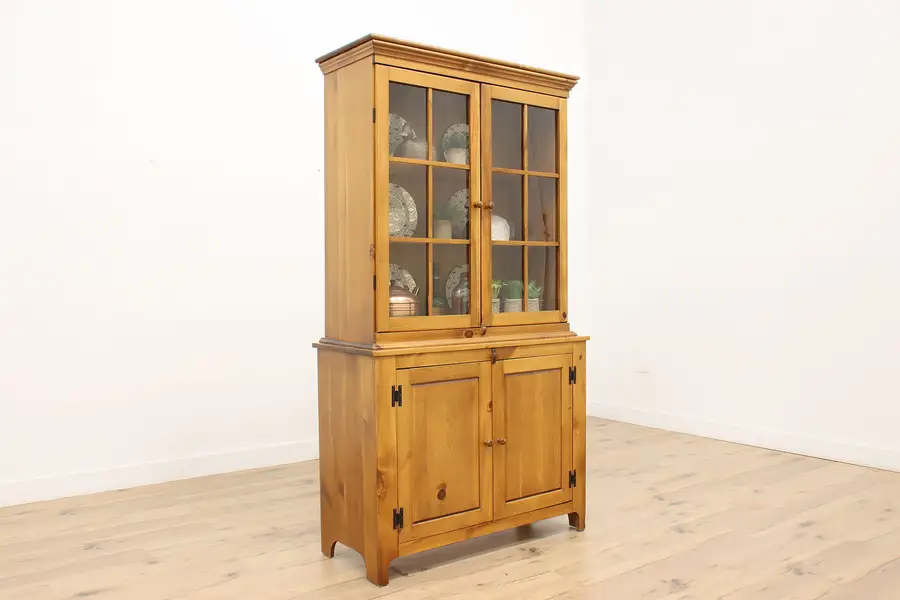 Photo of Farmhouse Vintage Pine Kitchen Cupboard Bookcase Bailey