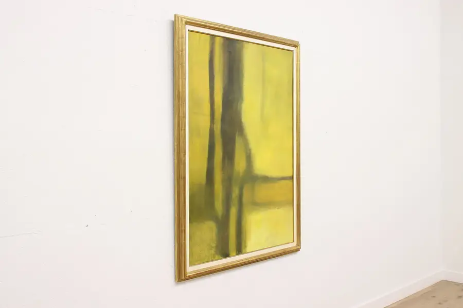 Photo of Study in Yellow & Green Original Oil Painting D. Fuller 67"