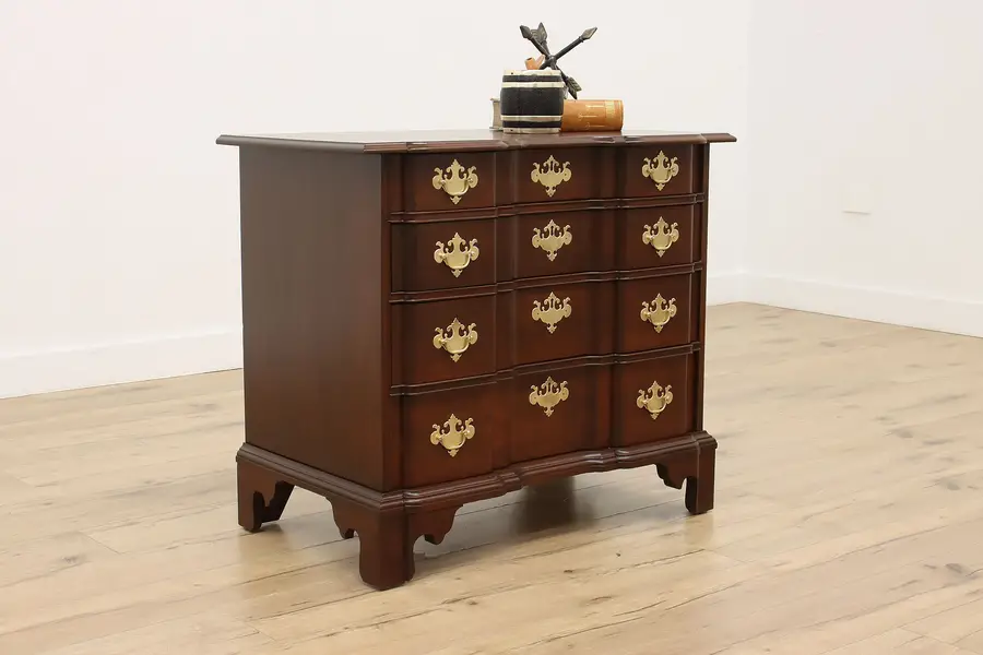 Photo of Georgian Block Front Mahogany Chest Nightstand, Ford Museum