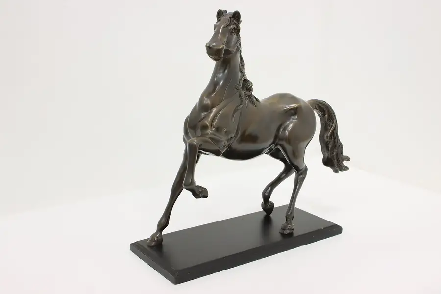 Photo of Bronze Vintage Prancing Wild Mustang Sculpture