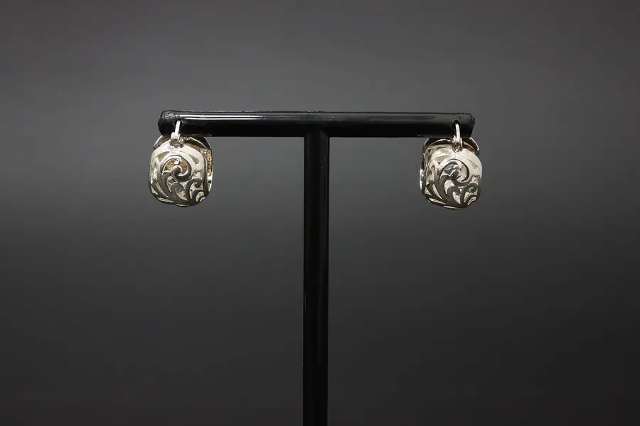 Photo of Sterling Silver Filigree Hoop Earrings