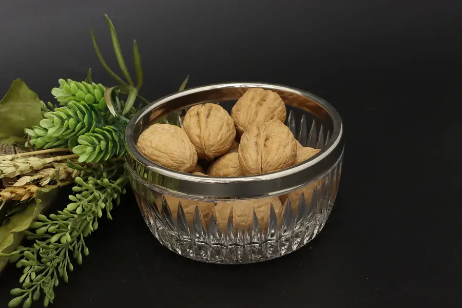 Photo of Traditional Vintage Silverplate & Crystal Wine Coaster Bowl