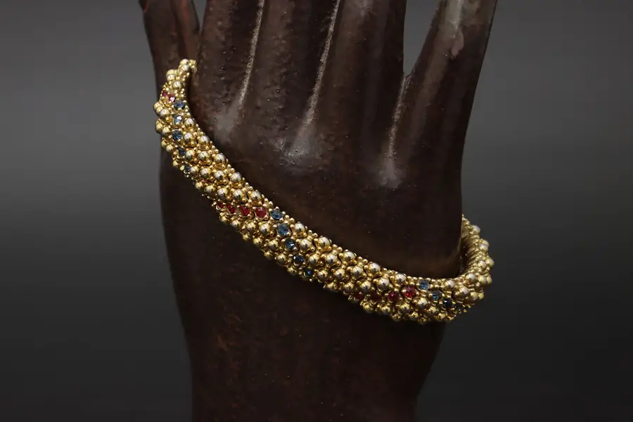 Photo of Ciner Gold Tone Rhinestone Bracelet