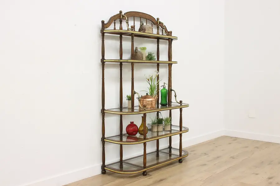 Photo of Farmhouse Vintage Iron French Baker Rack or Bar Stand