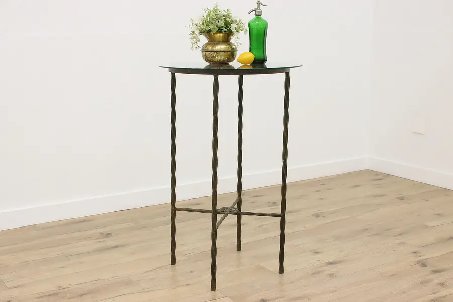 Photo of Patio or Garden Cast Iron & Glass Top Cocktail Table