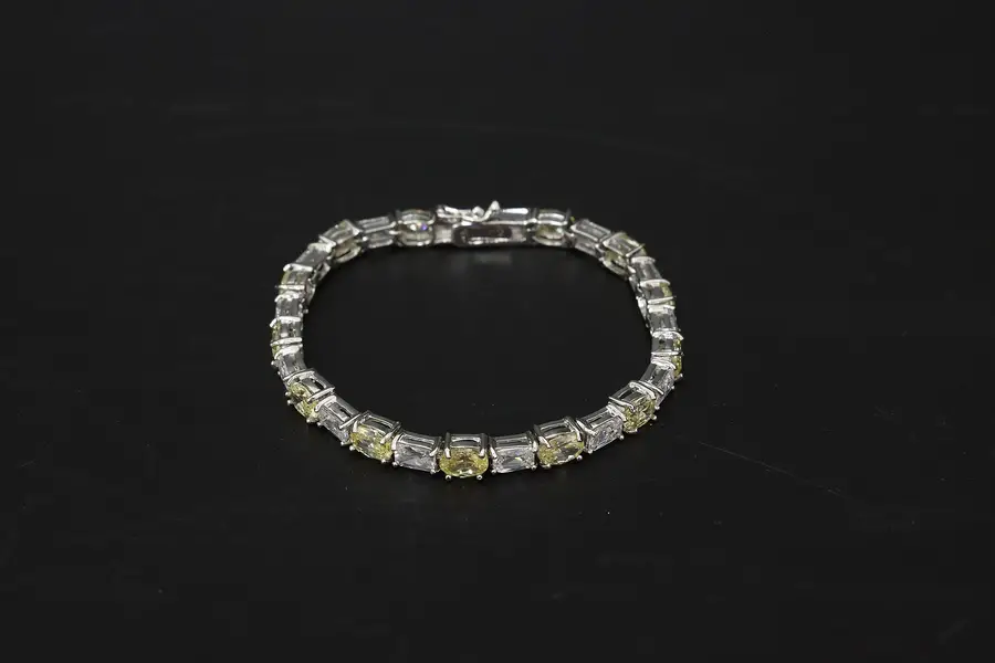 Photo of Sterling Silver Yellow Cubic Zirconia Tennis Bracelet