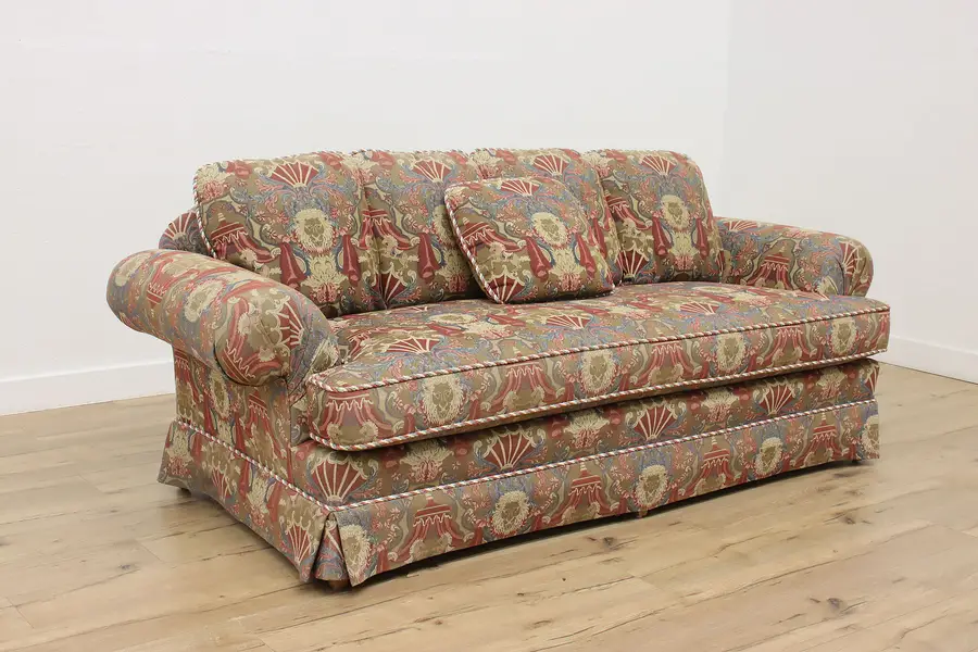 Photo of Traditional Vintage Circus Fabric Sofa Pennsylvania House