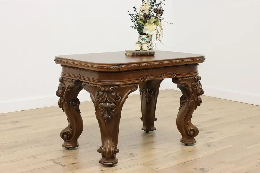 Photo of Victorian Antique Walnut & Rosewood Library Table or Desk