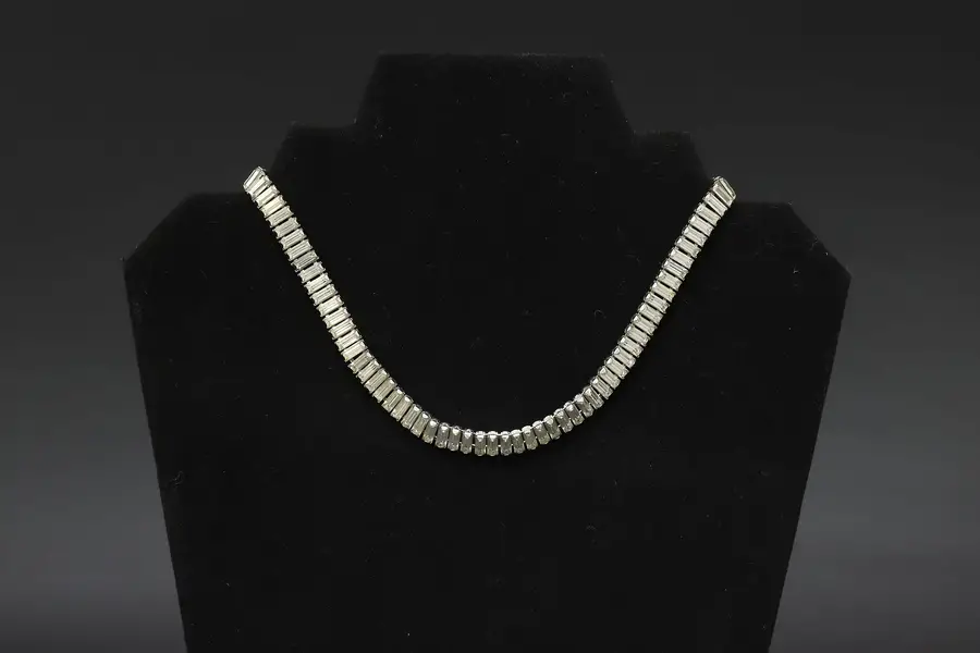 Photo of Vintage Ledo Baguette Crystal Necklace