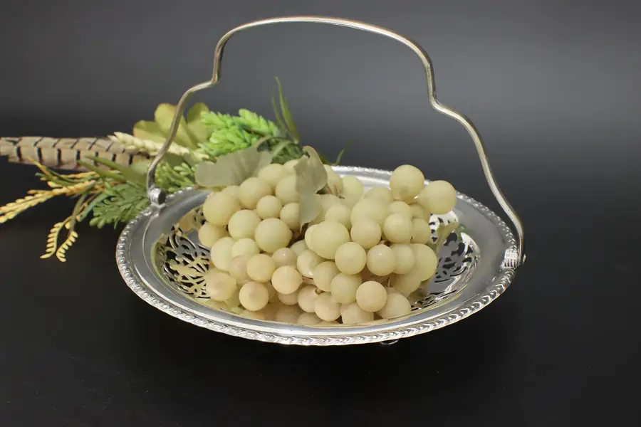 Photo of English Victorian Antique Silverplate Candy Fruit Dish Manco