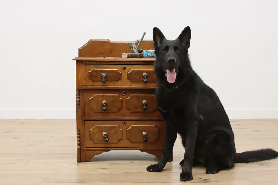 Photo of Victorian Antique Carved Walnut Chest Nightstand Commode AP