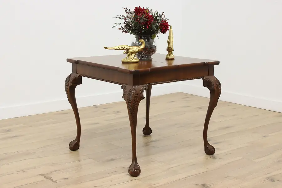 Photo of Georgian Vintage Walnut Dining or Game Table Henredon