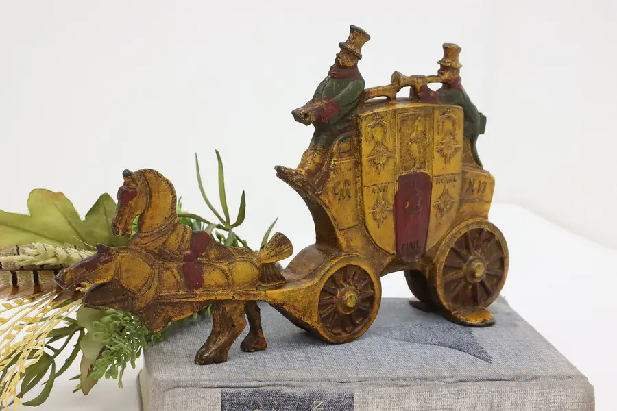 Photo of English Antique Painted Iron London Royal Mail Door Stop