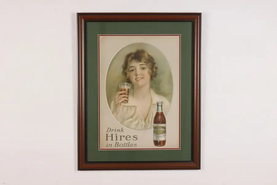 Photo of Root Beer Advertisement Antique Framed Print Coffin 28.5"