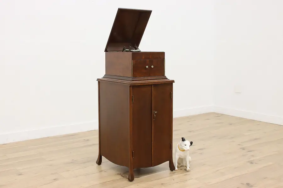 Photo of Victrola Antique Tabletop Model VV-VIII Phonograph & Cabinet