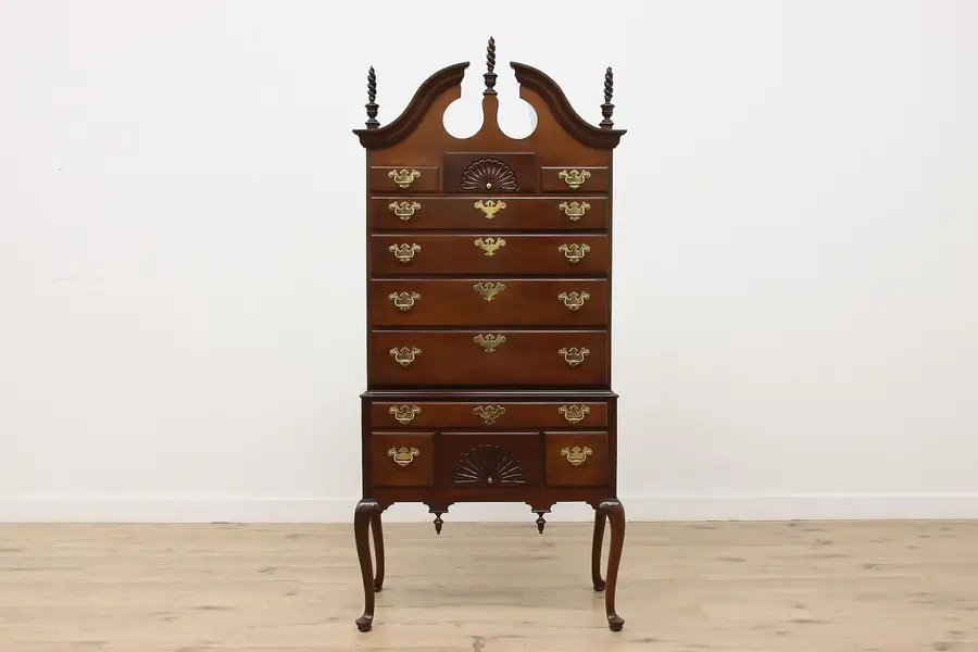 Photo of Georgian Vintage Mahogany Highboy Dresser or Chest, Councill