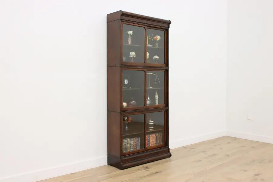 Photo of Arts & Crafts Antique Stacking Oak Bookcase & Display Danner