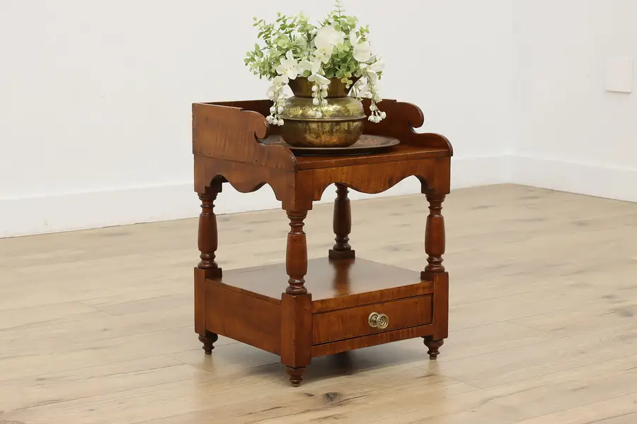 Photo of Sheraton Antique Tiger Maple Child Wash Stand