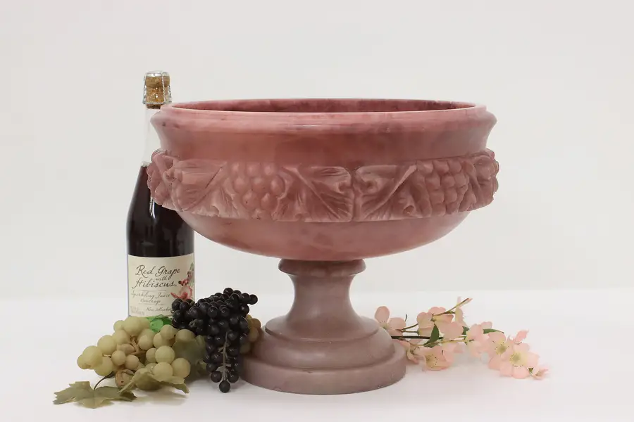 Photo of Classical Amethyst Alabaster Centerpiece Sculpture Bowl