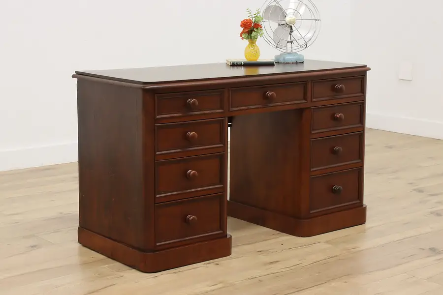 Photo of Empire Antique English Mahogany Office Library Writing Desk