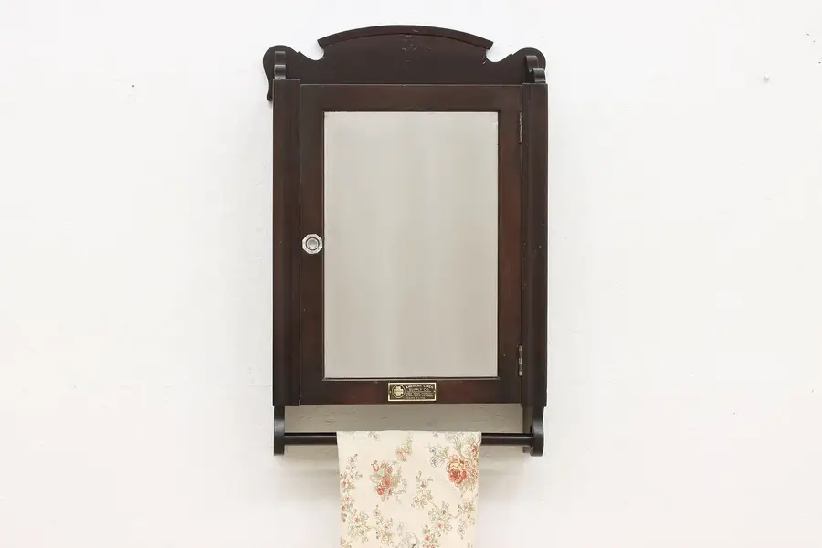 Photo of Victorian Antique Barber Medicine Wall Cabinet
