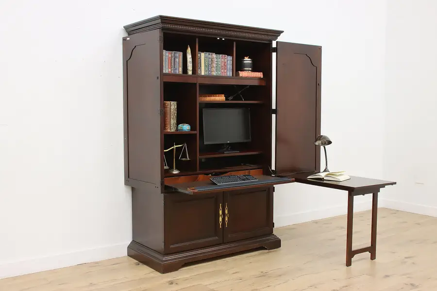 Photo of Georgian Vintage Office Library Computer Secretary Desk